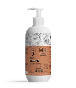 Зволожуючий шампунь для собак та котів Tauro Pro Line Pure Nature 5in1, 400 ml