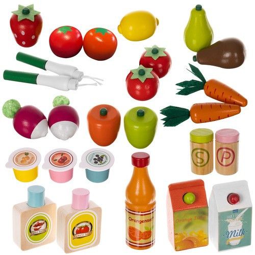 Дитячий дерев’яний супермаркет з касою та фруктами (25 в 1) | Зображення 9