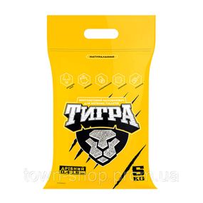 Натуральний бентонітовий наповнювач для котячих туалетів Тигра, 5 кг, гранула міні 0,4-1,5 мм, жовтий