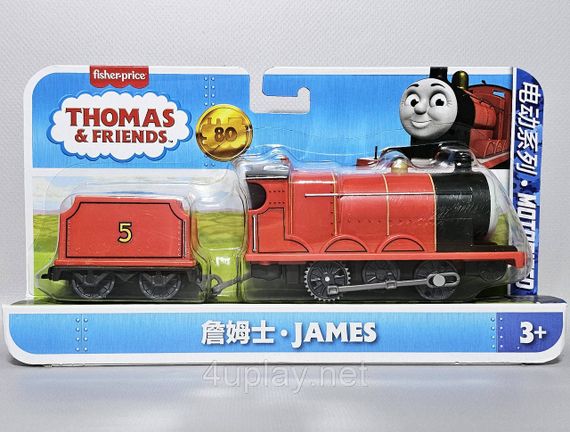 Классический моторизованный поезд Джеймс из юбилейной серии к 80-летию Thomas & Friends Оригинал Fisher-Price