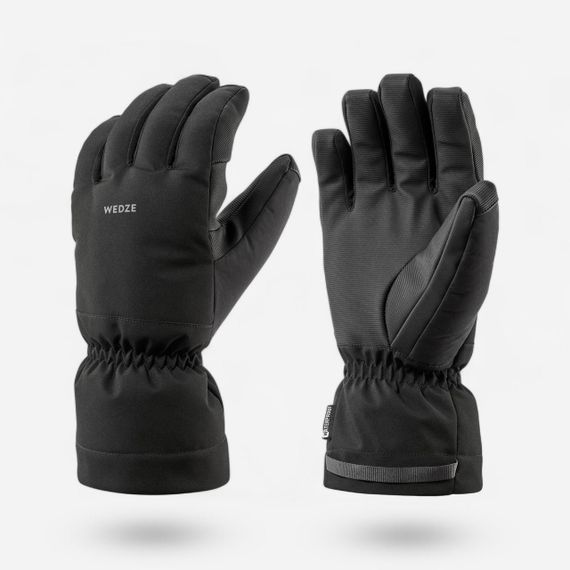 Рукавиці лижні 500 для дорослих чорні - 2XL