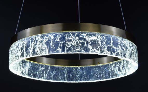 Люстра світлодіодна підвісна LED світильник для квартири на стелю лед 26767 Латунь 30-150х40х40 см. | Зображення 6