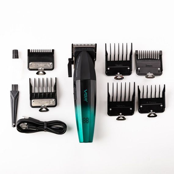 Машинка для стрижки волосся акумуляторна Professional Turbo з різними насадками VGR V-003 | Зображення 1