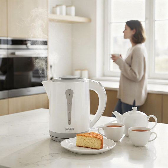 Електрочайник Adler AD 1244 білий 2,5 л, 2200 Вт | Зображення 5