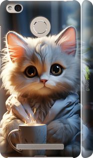 Чохол на Xiaomi Redmi 3s Білий кіт "5646m-357-2448"