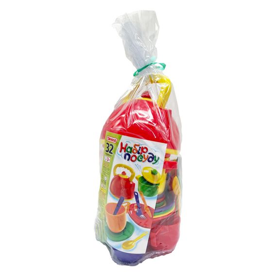 Детский игровой набор посуды 70637(Multikolor) мультицвет 32 предмета, паяный пакет