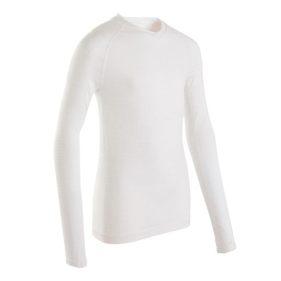 Термофутболка з довгими рукавами дитяча Keepdry 500 біла - 14-15 р161-172 см