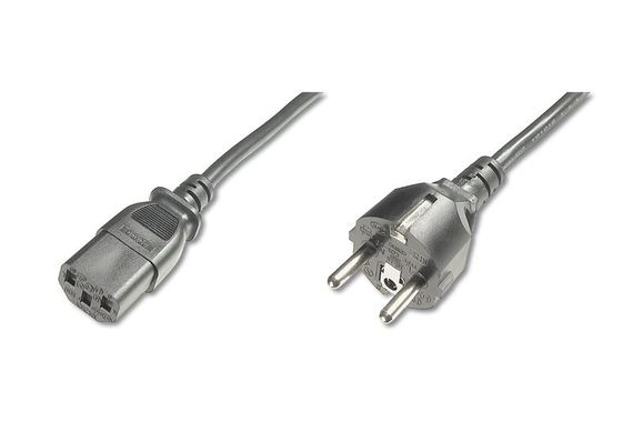 Кабель питания DIGITUS CEE 7/7 (Typ-F) - C13, black, 1.8m (AK-440101-018-S)