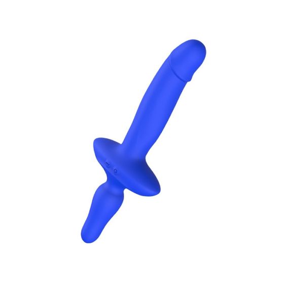 Подвійний вібратор з анальним стоппером Chisa Kissen Ritter синій sexstyle | Зображення 1
