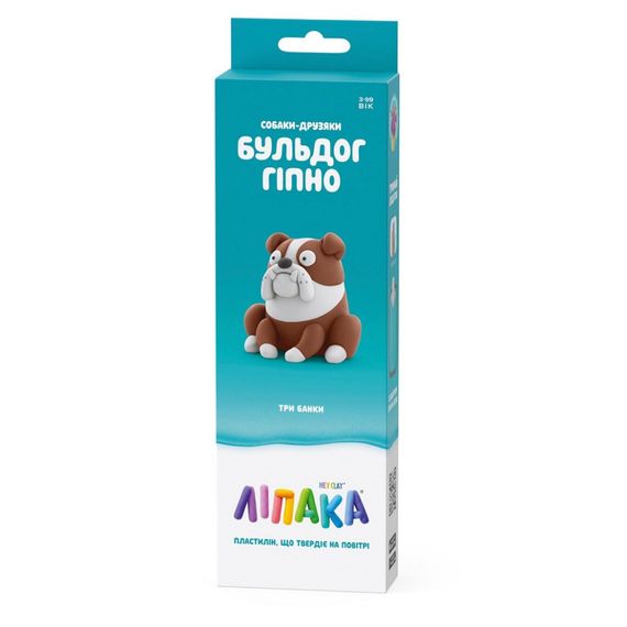 Набор пластилина "Собаки-Друзья: Бульдог Гипно" ЛИПАКА 30148-UA01 самостоятельно затвердевает