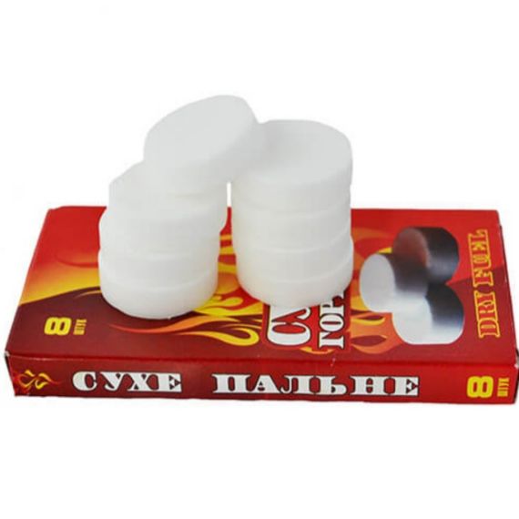 Сухе пальне в таблетках 8 шт. Сухий спирт 65 г