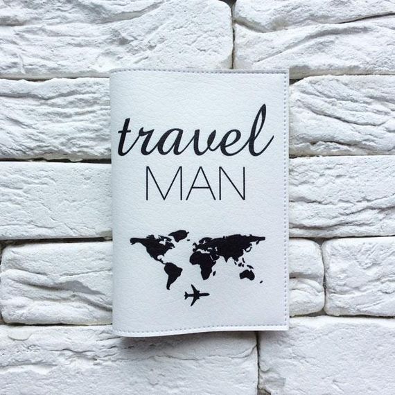 Обкладинка для паспорта Travel man 3 (білий) | Зображення 1