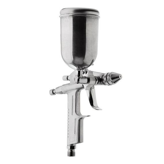 Фарбопульт пневматичний HP MINI, форсунка 0.5 мм, верхній металевий бачок 200 мл, 5бар INTERTOOL PT-03031 | Зображення 3