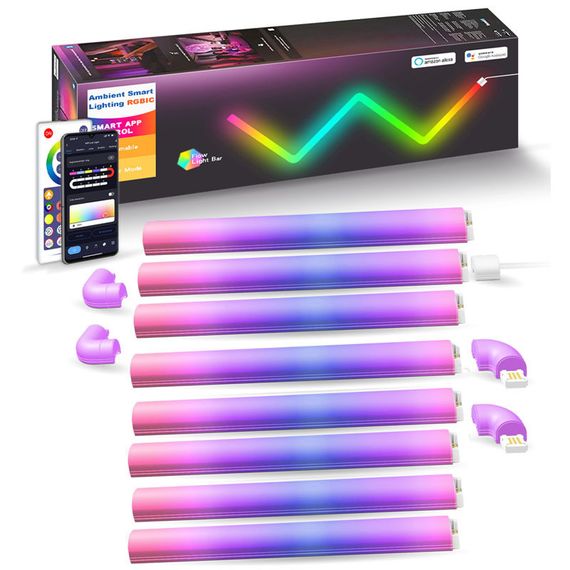 Настінний світильник Lines SAL-013B Bluetooth USB interface with app (8+4 pcs) White