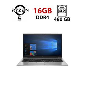Ультрабук HP EliteBook 855 G7 / 15.6" (1920x1080) IPS / AMD Ryzen 5 Pro 4650U (6 (12) ядер по 2.1 - 4.0 GHz) / 16 GB DDR4 / 480 GB SSD / AMD Radeon RX Vega 6 Graphics / WebCam б/у