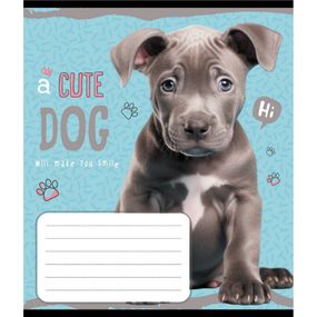 Зошит учнівський "Милий цуценя" 012-520132L-5 в лінію, 12 аркушів