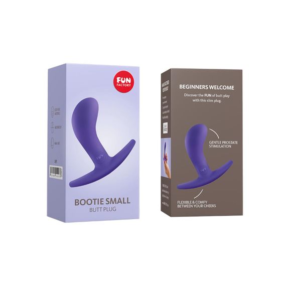 Анальна пробка Fun Factory BOOTIE, S, фіолетова, діаметр 2,8 см, тонкий обмежувач sexstyle | Зображення 4