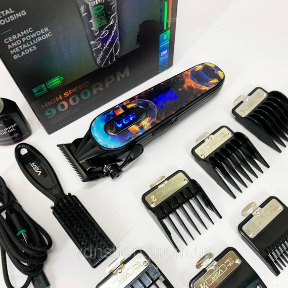 Моющаяся машинка для стрижки VGR V-279 RED, Беспроводной триммер для стрижки и бритья QY-93 | Зображення 6