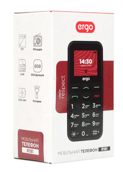 Мобільний телефон ERGO R181 Dual Sim Black (R181 black) | Зображення 7