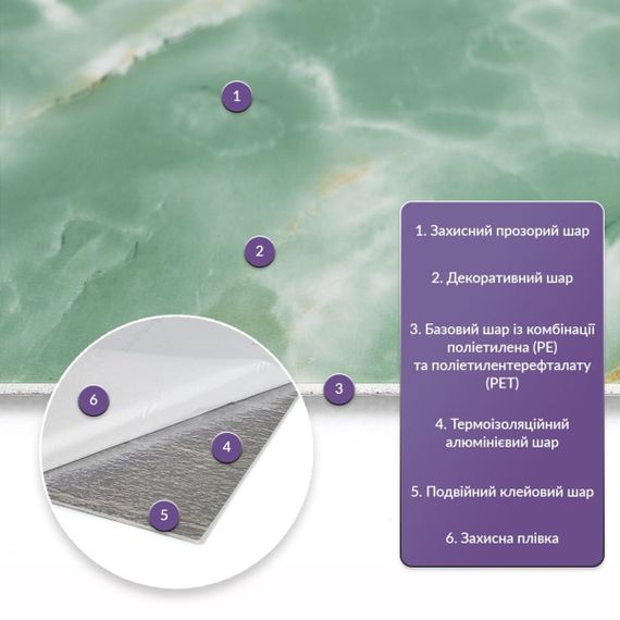 Самоклеюча стінова PET плитка 600*300*2mm (D) SW-00002322 | Зображення 1