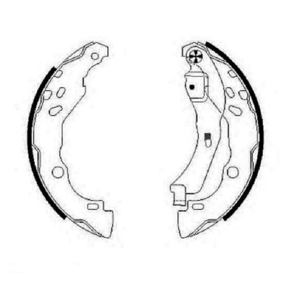 Тормозные колодки Bosch барабанные задние DACIA Logan/RENAULT Clio/Thalia -07 0986487819 | Зображення 1