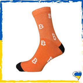 Шкарпетки чоловічі принт Bitcoin. Шкарпетки з приколами біткоін. Шкарпетки принт 40-45