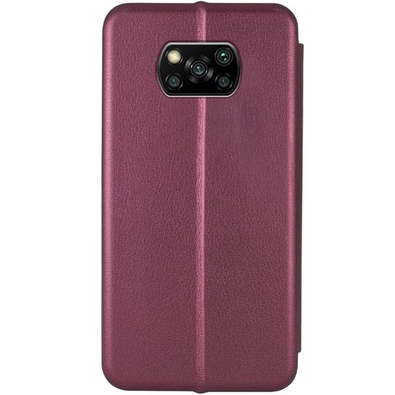 Кожаный чехол-книжка Classy для Xiaomi Poco X3 NFC / Poco X3 Pro Бордовый | Зображення 1