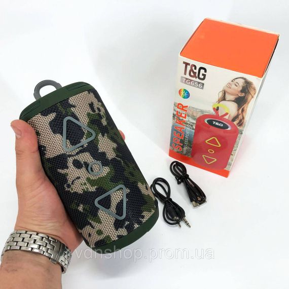 Bluetooth колонка з вбудованим світлодіодним підсвічуванням, Бездротова портативна колонка з ремінцем YM-76