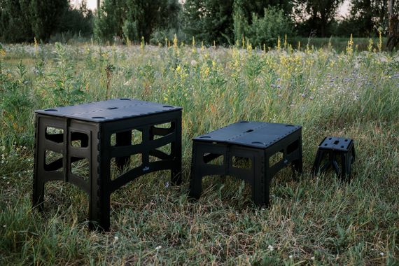 Стіл Tribe Camp Table Low чорний складаний, Похідний стіл трайб для кемпінгу, Стіл для риболовлі та пікніка | Зображення 8