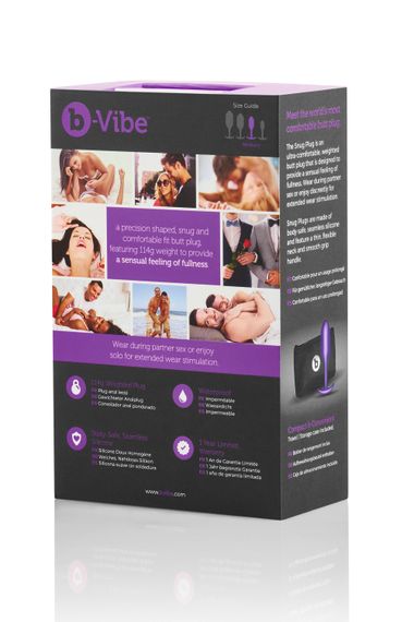 Анальна пробка з кульками, що обтяжують, і зміщеним центром тяжіння B-Vibe Snug Plug 2 | Зображення 6