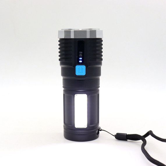 Ручний акумуляторний ліхтарик з USB-зарядкою, до 200 м, X-509-4LED+COB / Потужний кемпінговий ліхтар з бічним світлом | Зображення 8