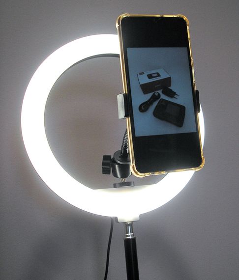 Комплект лампа кільцева + штатив стійка 2,1 м LED кільце 30 см тримач для телефона та кріпленням під штатив | Зображення 3