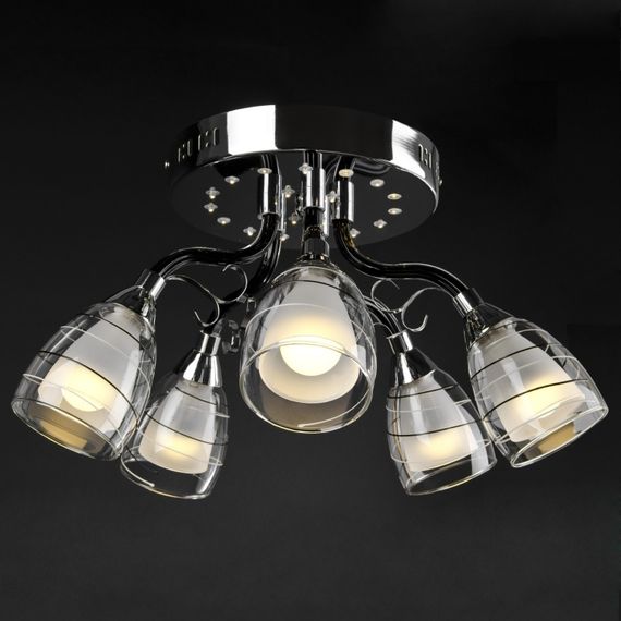 Люстра потолочная с подсветкой LED E14 40W CH (LK-512S/5) | Зображення 4