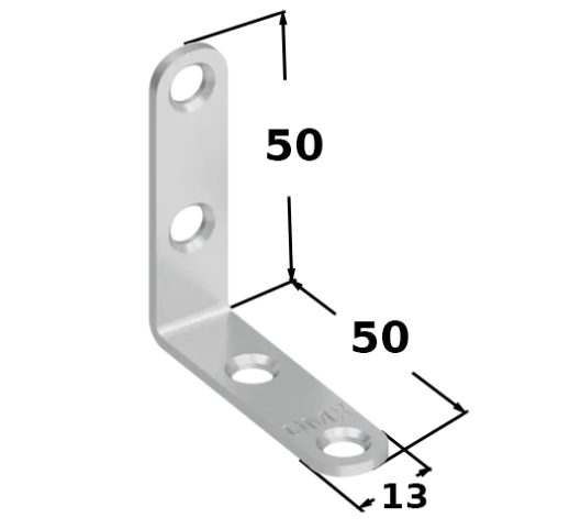 Кутник мебевий 50х50х13 653-04