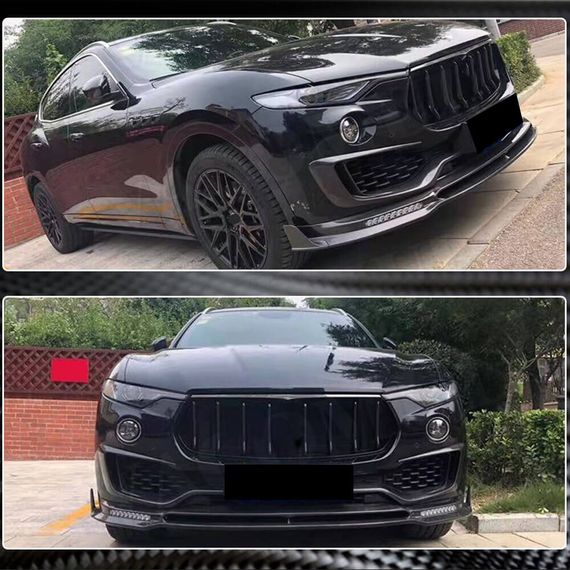 Накладка на передний бампер Lip V2 (для Base/S, Карбон) для Maserati Levante 2016- гг | Зображення 3