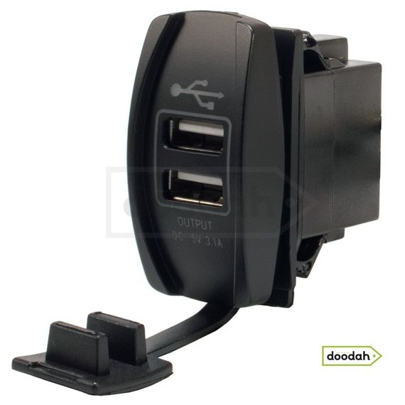 Авто / Мото USB зарядний пристрій Recessed ATV White IP68, 2,1 | Зображення 4