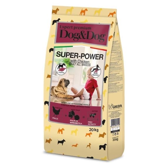 Сухий корм із куркою для собак Gheda D&Dog Expert High Premium Superpower, 20 кг