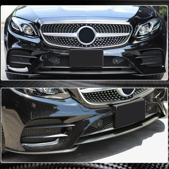 Накладка на передній бампер Lip (для AMG-Line 2017-2019, Карбон) для Mercedes E-class coupe C238 рр | Зображення 4
