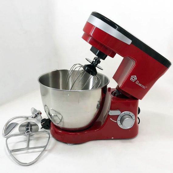 Миксер-тестомес планетарный Domotec MS-1368 на 6 скоростей 3 насадки чаша 4 BF-917 л 1500W | Зображення 3