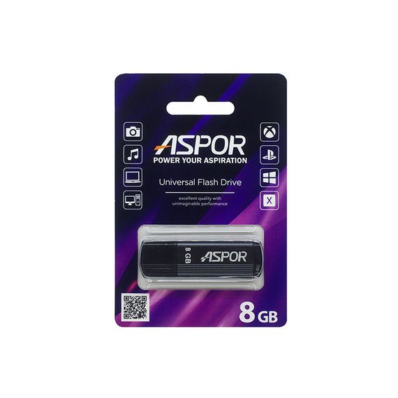 USB Flash Aspor AR121 8GB- чорний | Зображення 1