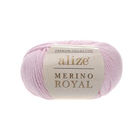 Пряжа для плетення Alize merino royal 31 рожевий алізе меріно роял 100% вовна