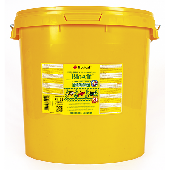 Корм Tropical Bio-Vit для травоїдних акваріумних риб пластівці 4 кг