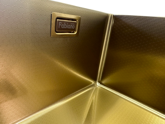 Нерж. мийка Fabiano Quadro 49 Celldecor Nano Gold 8216.401.1698 | Зображення 3