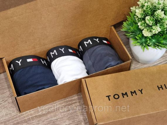 Мужской набор хлопковых трусов ТН, мужские трусы ТН в коробке на 3 штук, набор мужских трусов на подарок 3ХЛ | Зображення 1