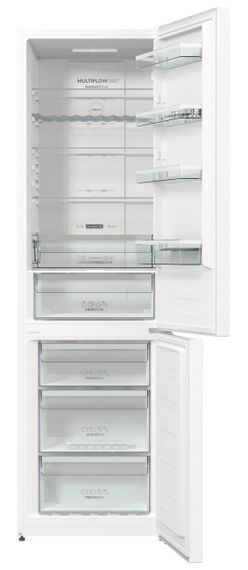 Холодильник с нижн. мороз. камерой Gorenje NRK6202AW4, 200х60х60см, 2 дв., 235(96)л, А++, Total NF , Зона св-ти, Внешн.диспл, бе (NRK6202AW4) | Зображення 3