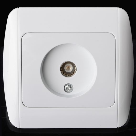 Розетка ТВ белая MB-1TV wh