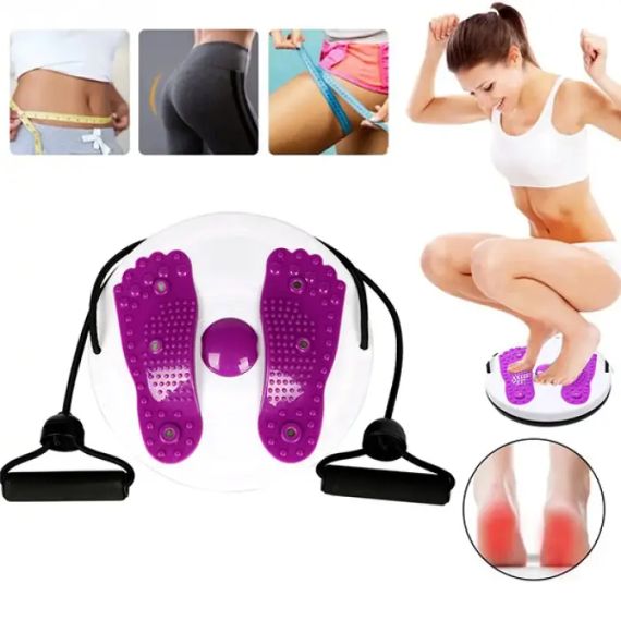 Тренажер диск здоров'я  для схуднення підлоговий з еспандерами та масажем ступнів | Зображення 7