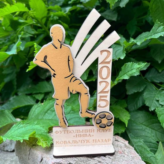 Іменний дерев’яний кубок-нагорода з гравіюванням за досягнення або активність | Зображення 5