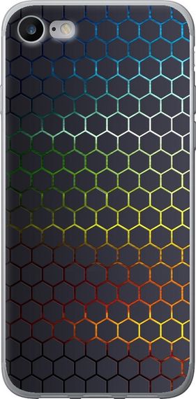 Чехол на iPhone SE 2020 Переливающиеся соты "498u-2013-17620"