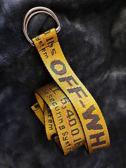 Тканевый ремень OFF WHITE желтый | Зображення 4
